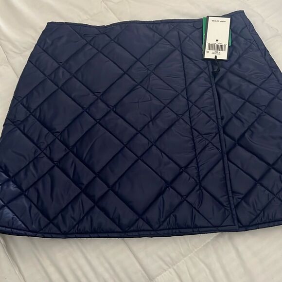 Ralph Lauren X quilted navy zipper golf skirt medium - Picture 1 of 6